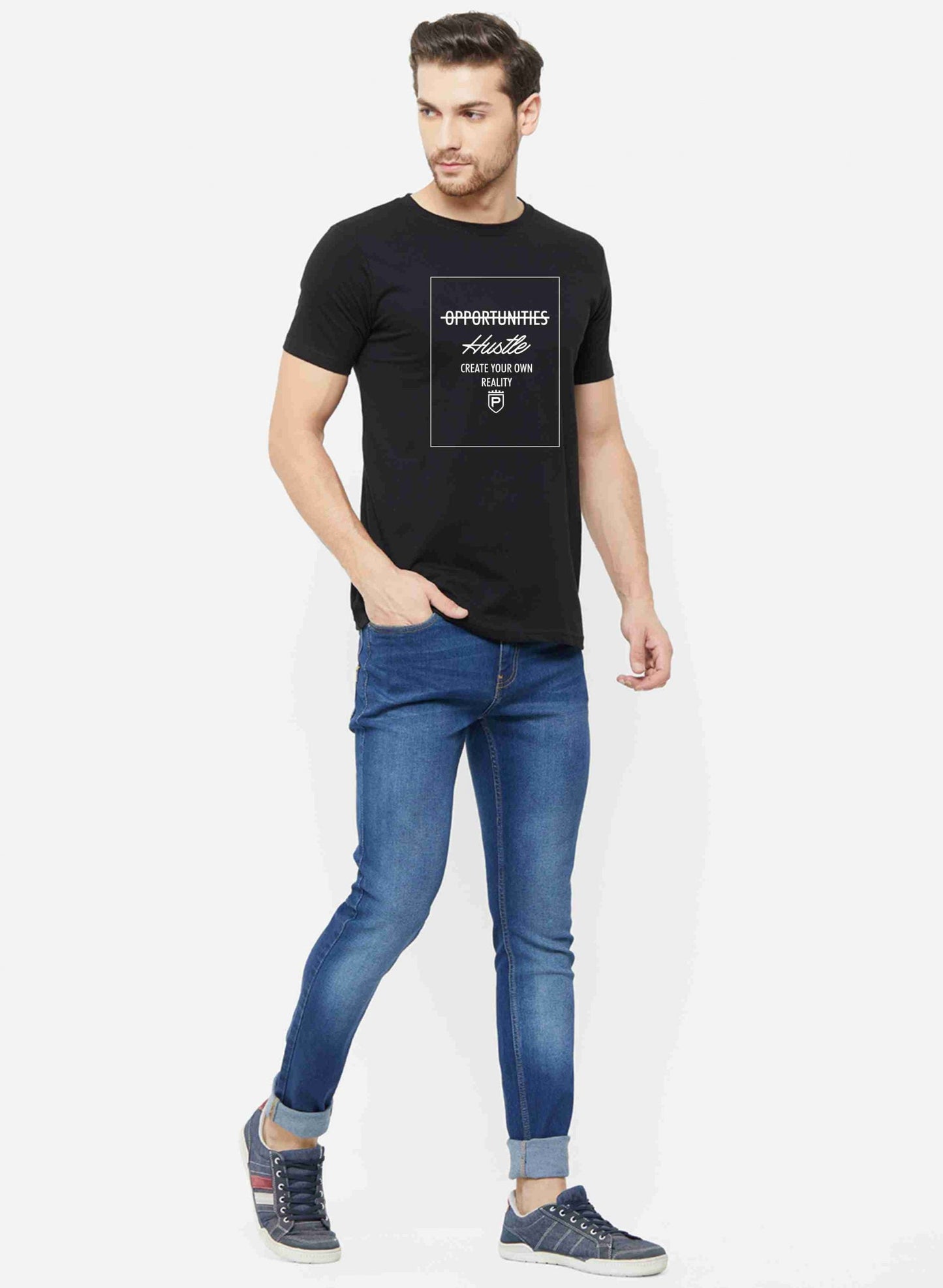 Opportunities Hustle Black T-Shirt