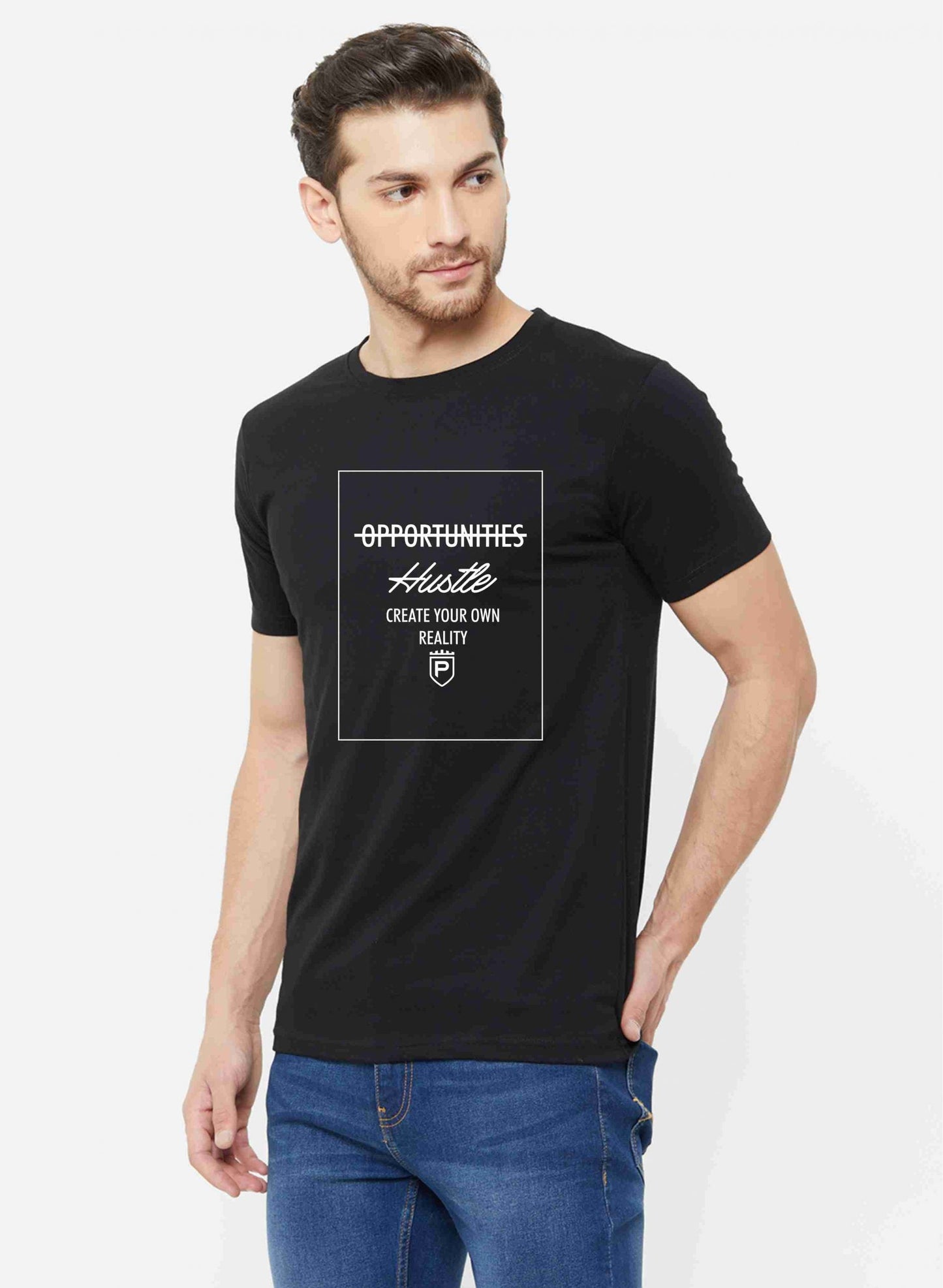 Opportunities Hustle Black T-Shirt