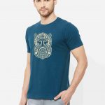 God Mask Tribal Blue T-Shirt
