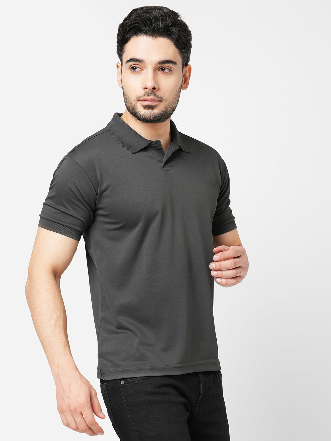 High-Performance Polo : Granite Grey