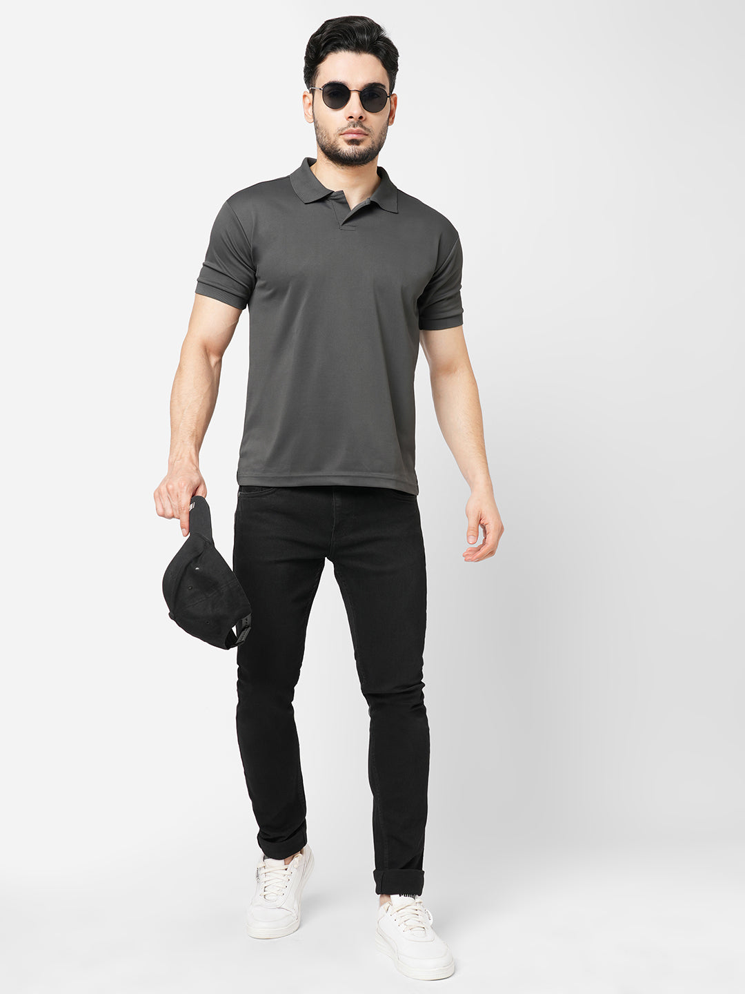 High-Performance Polo : Granite Grey