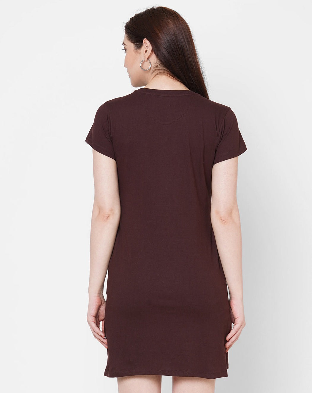 Chocolate Cotton T-Shirt Dress
