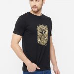 God Mask Tribal Black T-Shirt