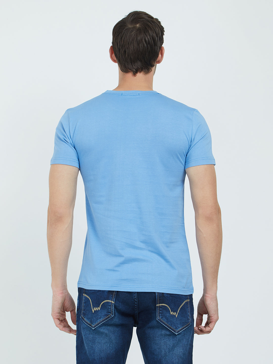 Basic Cyan Blue T-Shirt