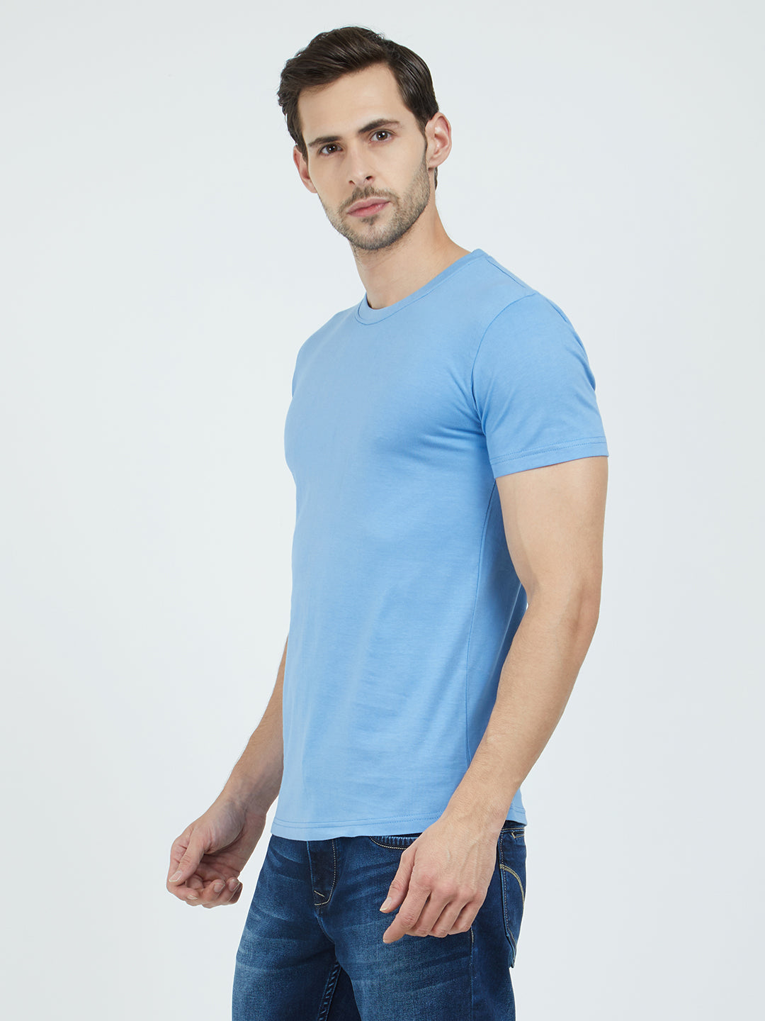 Basic Cyan Blue T-Shirt