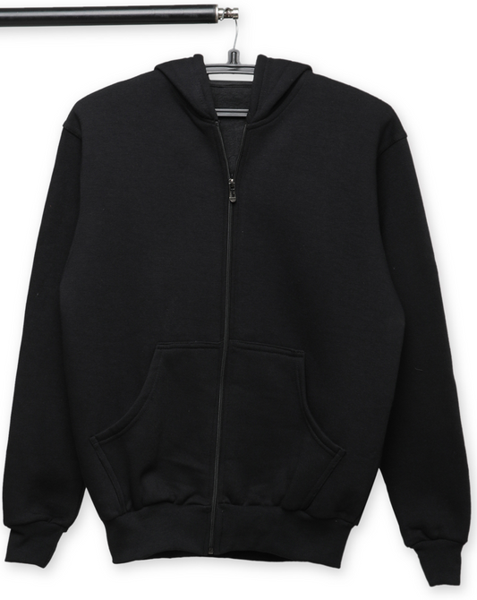 Black Premium Hoodie With Zipper