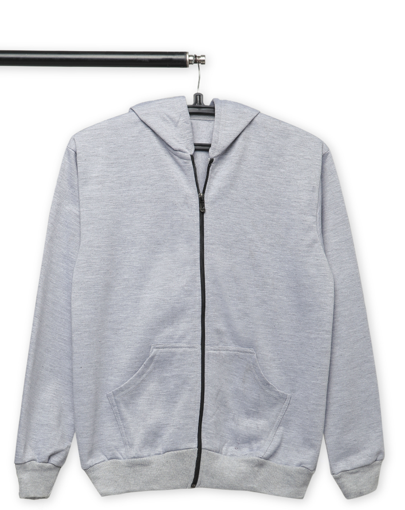 Grey Premium Hoodie With Zipper
