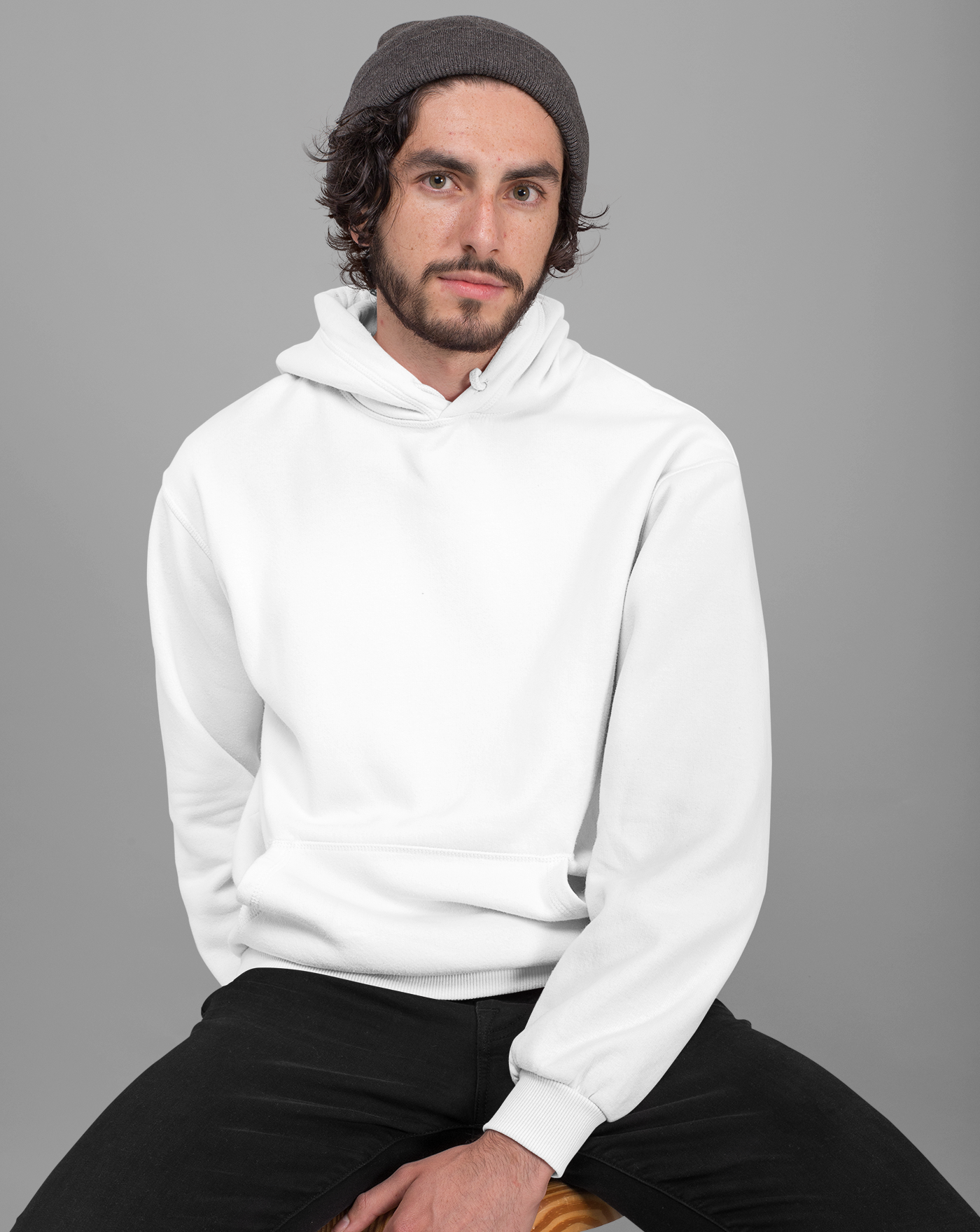 Basic White Premium Hoodies