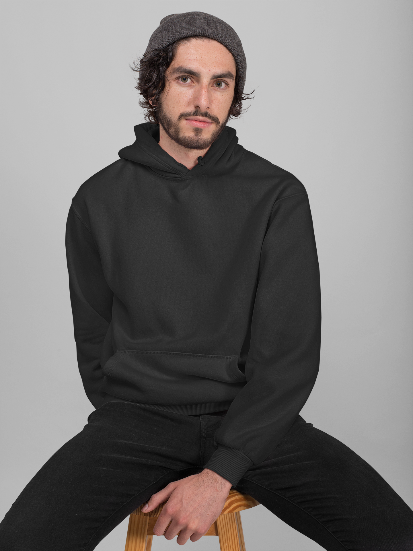 Classic Jet Black Premium Hoodies