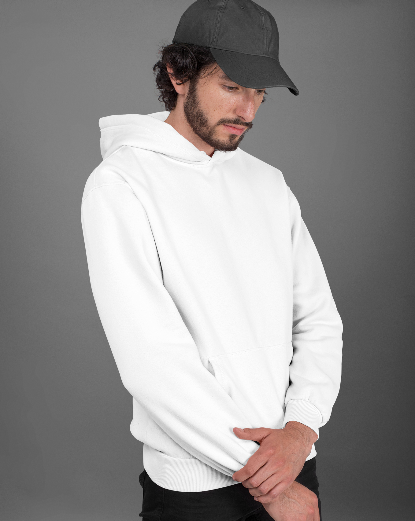 Basic White Premium Hoodies