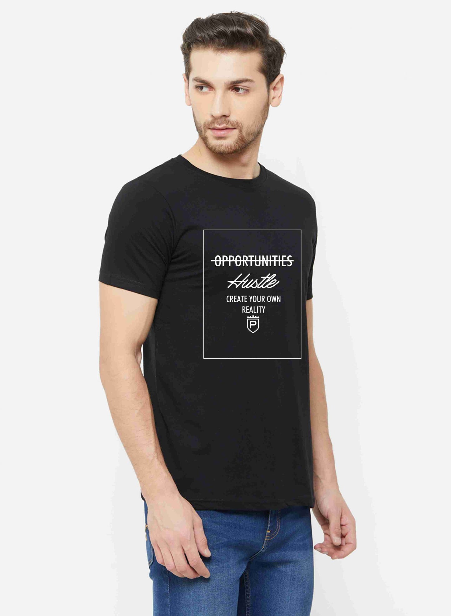 Opportunities Hustle Black T-Shirt