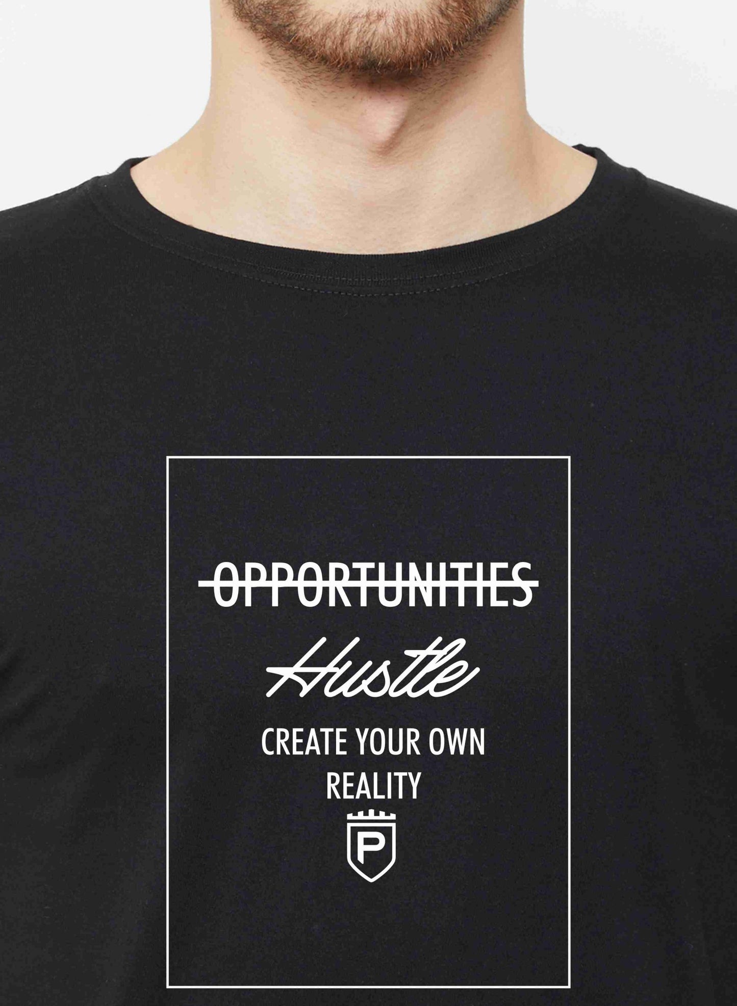 Opportunities Hustle Black T-Shirt