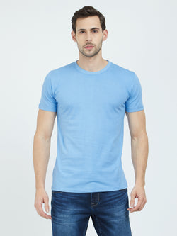 Basic Cyan Blue T-Shirt